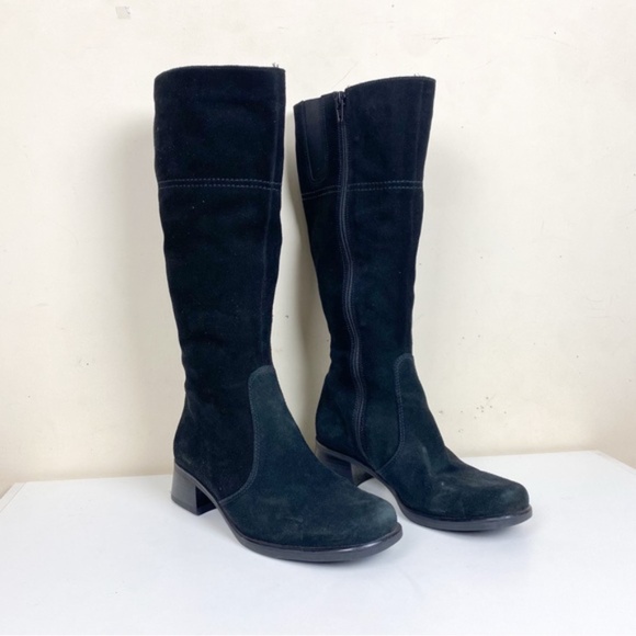 La Canadienne Laren Black Suede Women’s Knee-High Boots - Picture 1 of 10